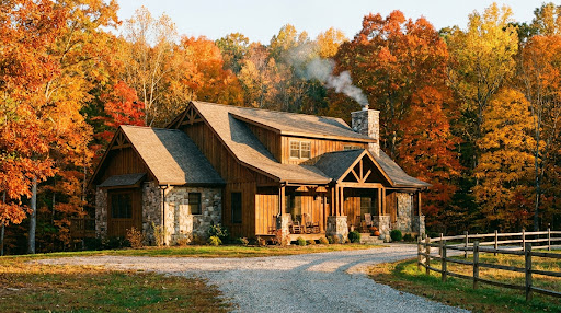 An autumn home on the Cumberland Plateau